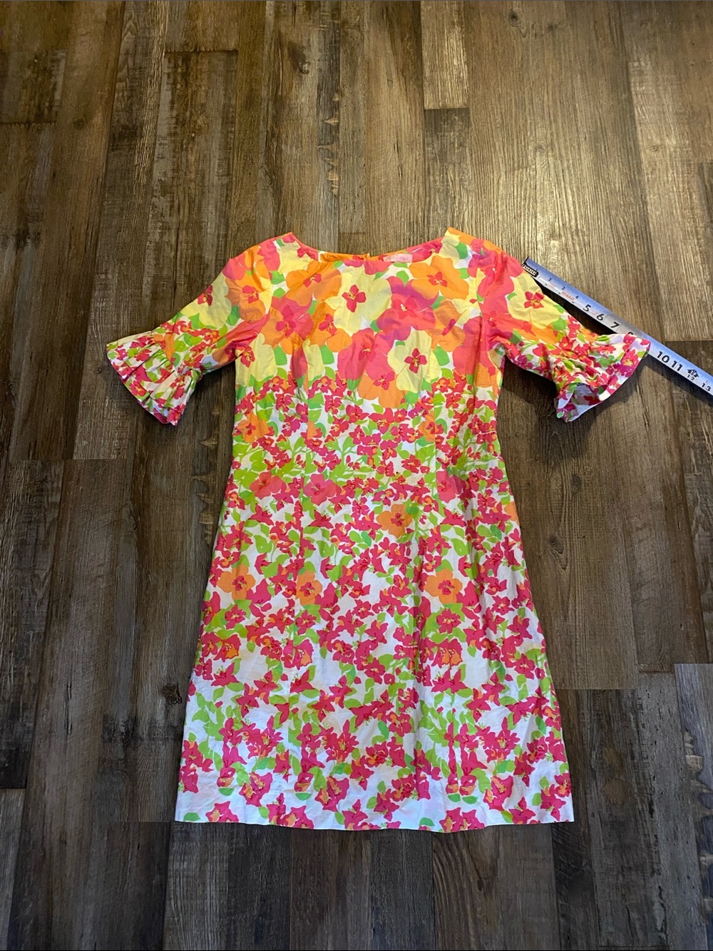 Lilly Pulitzer Pink, Yellow & Green Floral Shift Dress